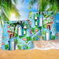 Cocktail Mojito Beach Shorts Pattern Detail For Leisure Travel And Weekend Casual Style