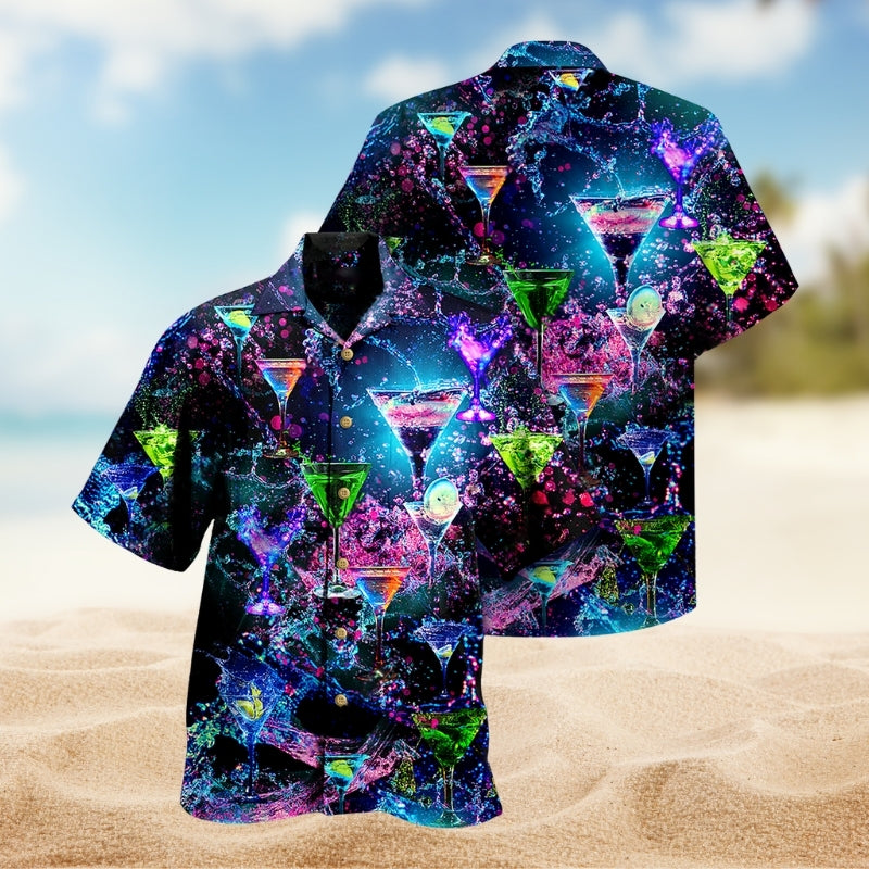 Tropical Cocktail Hawaiian Shirt For Beach Days, Summer Outings, And Thoughtful Gift Giving