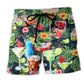 Cocktail Heart In Hawaii Beach Shorts Design Detail For Coastal Escapes And Daily Wear