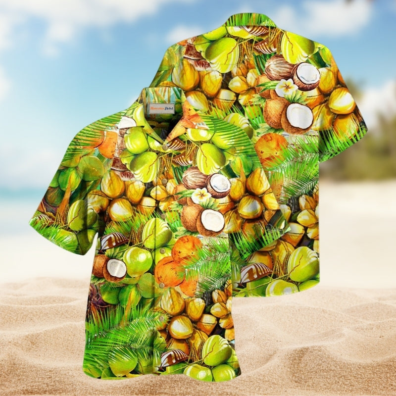 Coconut Brings Fresh To Summer Hawaiian Shirt For Summer Vacation Beach Travel And Relaxed Casual Wear
