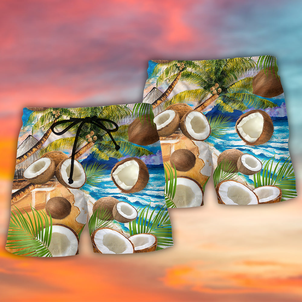 Lovely Coconut Tropical Beach Shorts For Warm Weather Travel And Everyday Comfort