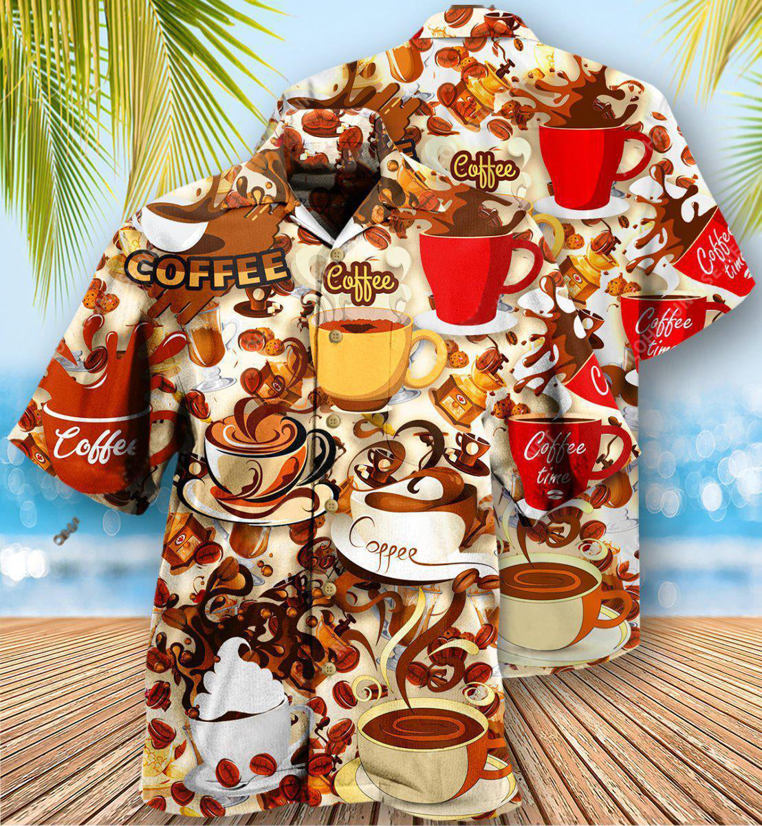 Coffee Everything Hawaiian Shirt Artwork View For Coastal Escapes And Resort Style