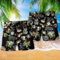 Coffee lover Coffee Beach Shorts Pattern Detail For Island Trips And Thoughtful Gift Giving