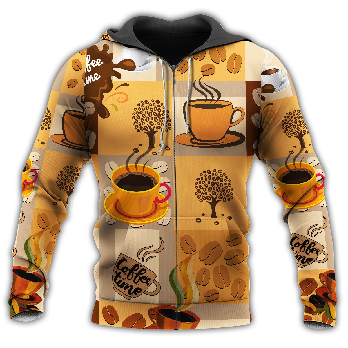 Vintage Coffee Time Hoodie For Weekend Adventures Casual Style And Relaxed Comfort