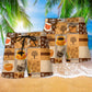 Coffee Time To Relax Hawaiian Print Beach Shorts For Beach Gatherings And Travel