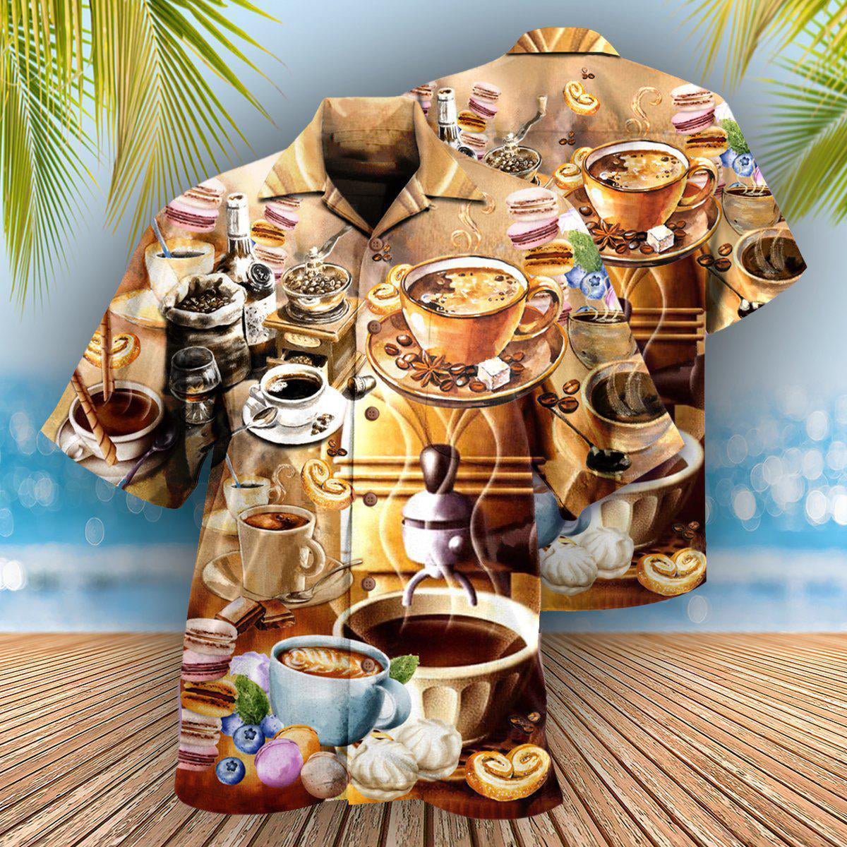Coffee Sad Good Hawaiian Shirt Design Detail For Beach Days And Holiday Travel