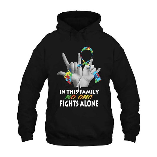 Family Autism Awareness Ribbon Hands Hoodie For Awareness Events Everyday Support And Thoughtful Gifting