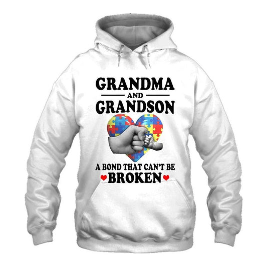 Grandma Grandson Autism Bond Hoodie For Awareness Events Everyday Support And Thoughtful Gifting