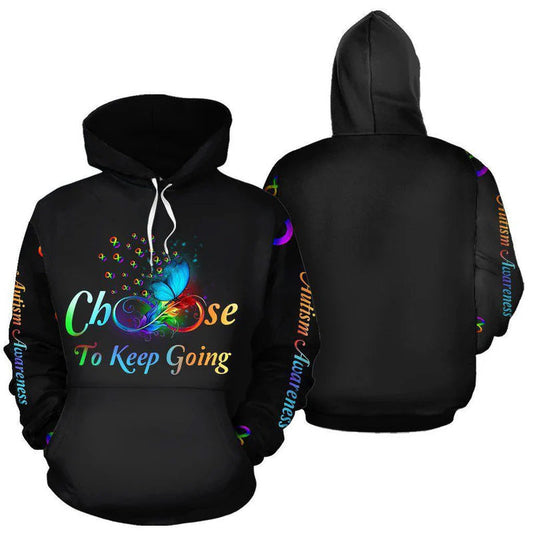 Keep Going Autism Infinity Hoodie For Community Support Events Travel And Everyday Comfort