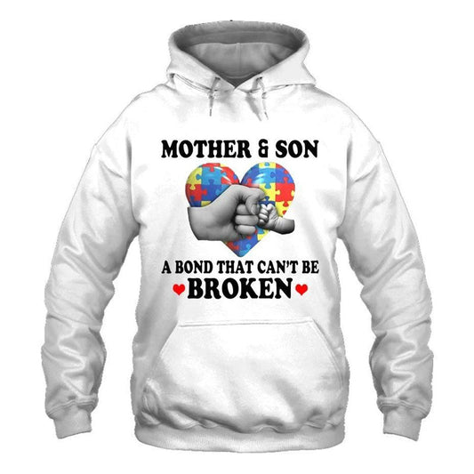 Mother Son Autism Awareness Bond Hoodie For Awareness Events Everyday Support And Thoughtful Gifting