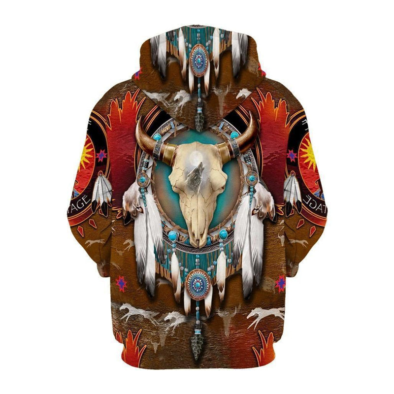 Native American Culture Bull Hoodie For Cultural Themes Casual Travel And Meaningful Gift Giving
