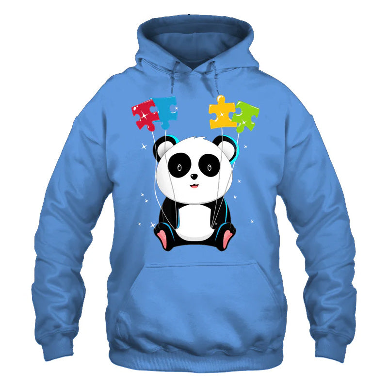Panda Autism Awareness Hoodie For Advocacy Activities Daily Wear And Encouraging Messages