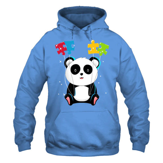 Panda Autism Awareness Hoodie For Advocacy Activities Daily Wear And Encouraging Messages