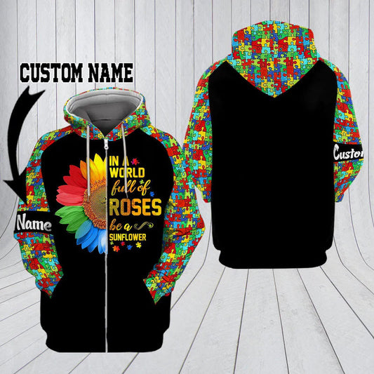 Sunflower Autism Hoodie For Supportive Everyday Style Seasonal Events And Gifting
