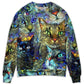 Colorful Cat Sweater For Animal Inspired Style Events And Comfortable Daily Wear