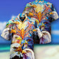 Colorful Eagle Hawaiian Shirt With Detailed Graphic For Tropical Parties Vacation Travel And Casual Summer Style