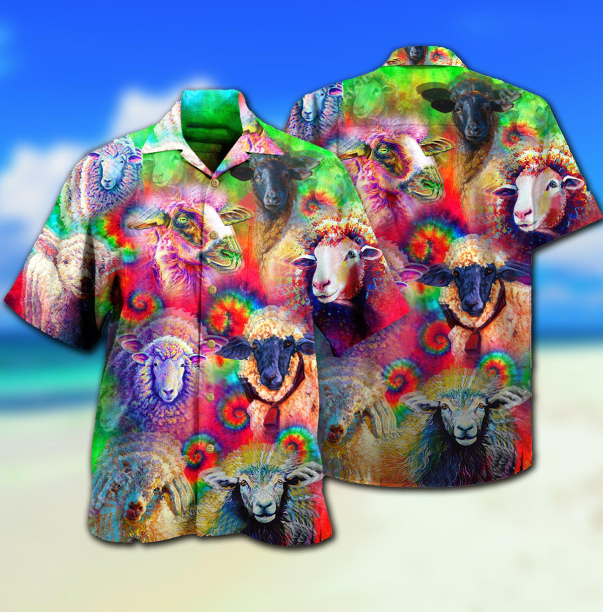 Colorful Sheep Hawaiian Shirt With All Over Print For Coastal Vacations Warm Weather Events And Daily Style