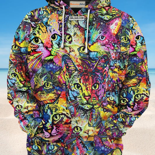Colorful Cat Smile Hoodie For Pet Inspired Outfits Seasonal Outings And Gift Ideas