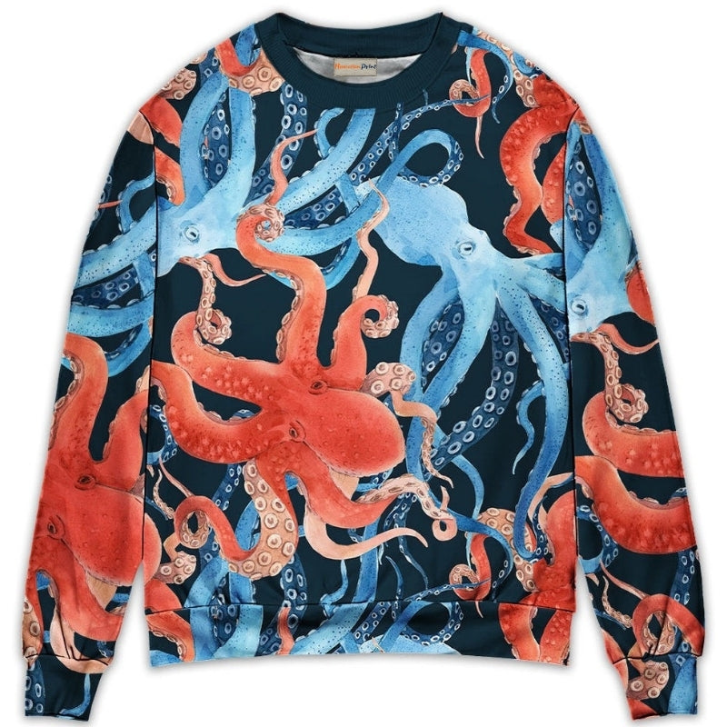 Colorful Octopus Ocean Sweater For Weekend Trips And Relaxed Everyday Wear