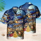 Festive Combat Aircraft Christmas Hawaiian Shirt For Holiday Parties, Tropical Vacations, And Festive Gift Giving