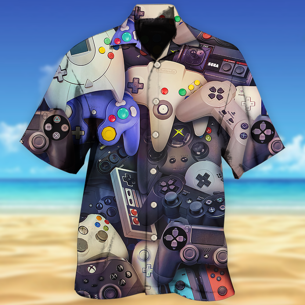 Gamer Controller Choose Weapon Hawaiian Shirt For Island Vacations, Resort Wear, And Relaxed Seasonal Style