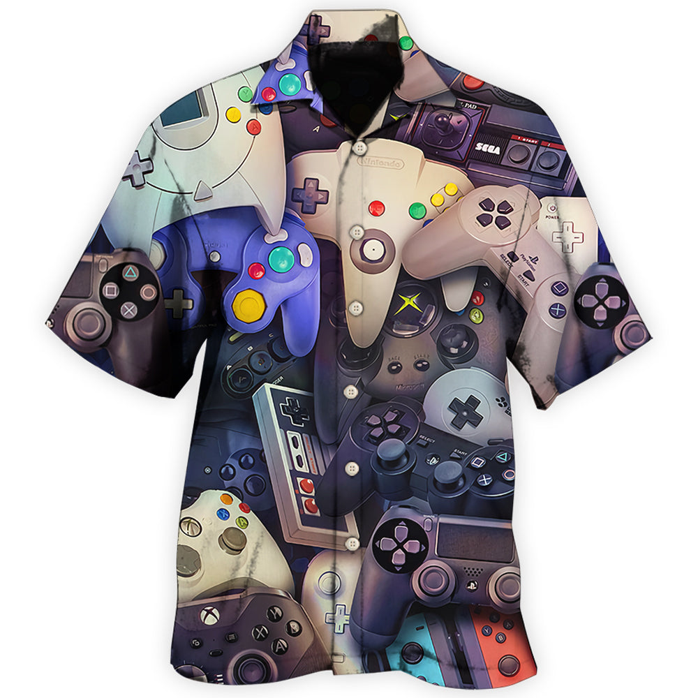 Gamer Controller Choose Weapon Hawaiian Shirt For Island Vacations, Resort Wear, And Relaxed Seasonal Style