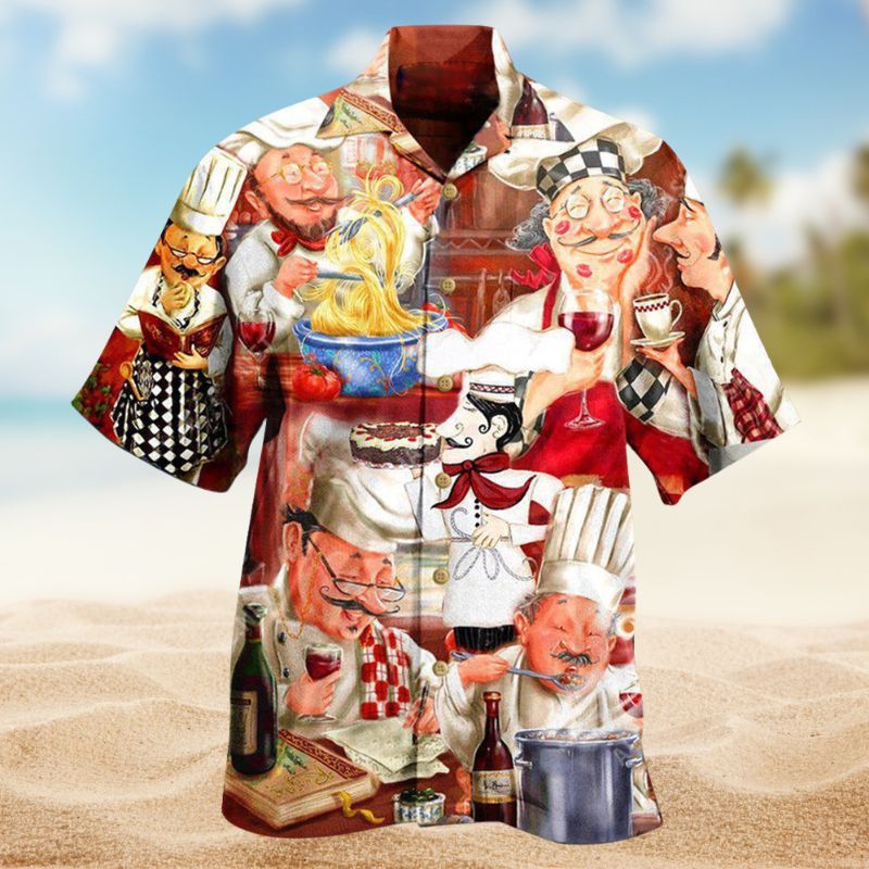 Creative Cooking Hawaiian Shirt For Creative Weekends, Resort Travel, And Comfortable Summer Style