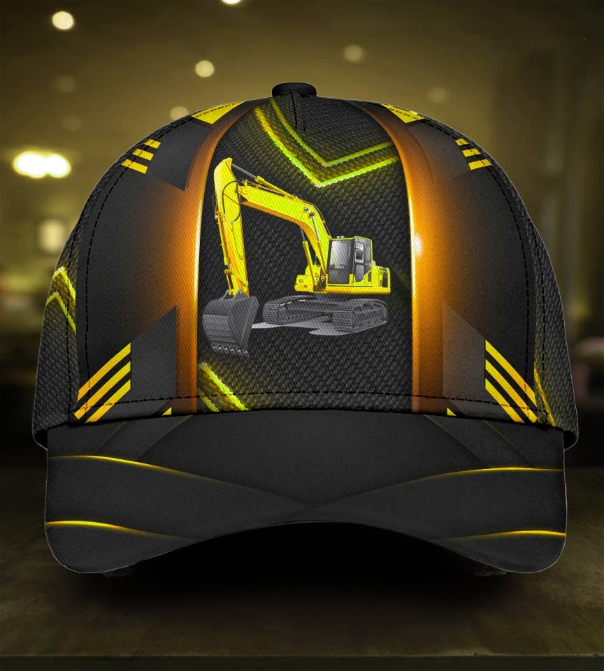 Cool Excavator Heavy Equipment Classic Cap For Beach Days Travel And Relaxed Everyday Outfits