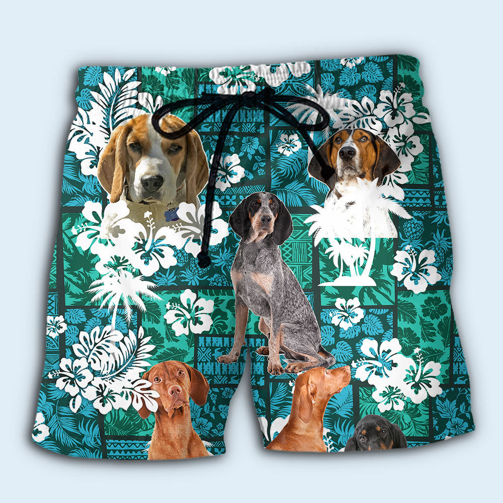 Coonhound Tropical Floral Beach Shorts For Poolside Relaxation And Summer Adventures