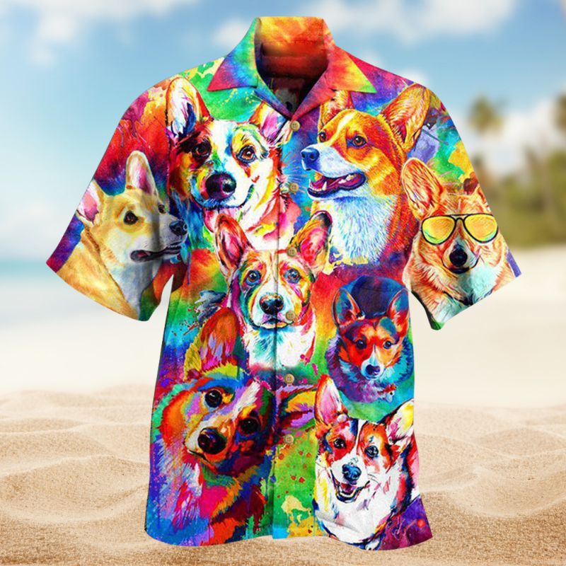 Corgi Hair Don'T Care Hawaiian Shirt For Beach Days, Summer Outings, And Thoughtful Gift Giving