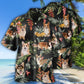 Tropical Corgi Dog Hawaiian Shirt Artwork Detail For Resort Trips And Outdoor Activities