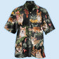 Tropical Corgi Dog Hawaiian Shirt Pattern View For Relaxed Warm Weather Outfits