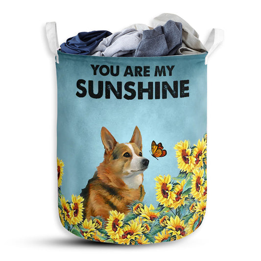 Small Size Corgi Are My Sunshine Laundry Basket For Bathroom Bedroom Storage