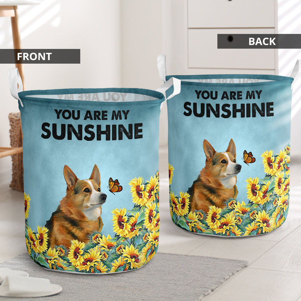 Corgi Are My Sunshine Laundry Basket For Room Home Organizer