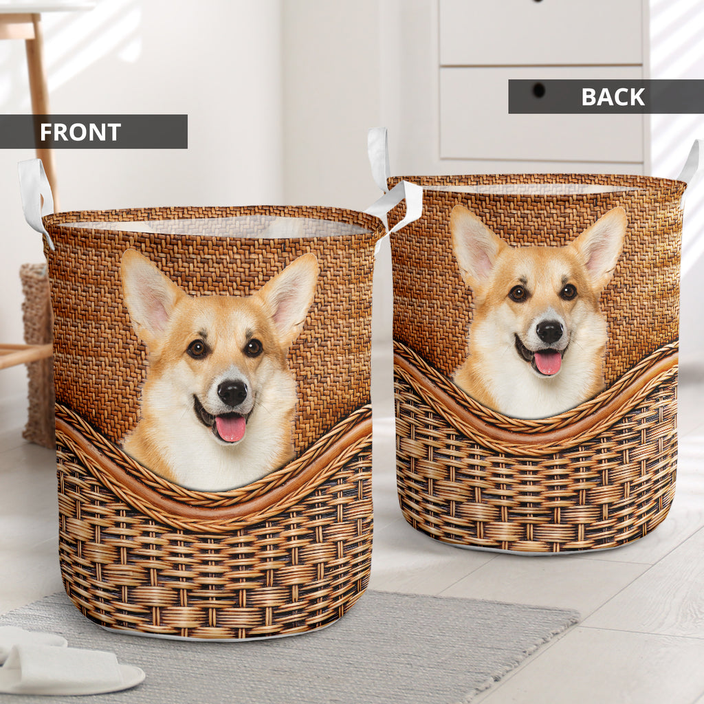 Corgi Handmade Laundry Basket For Room Home Organizer