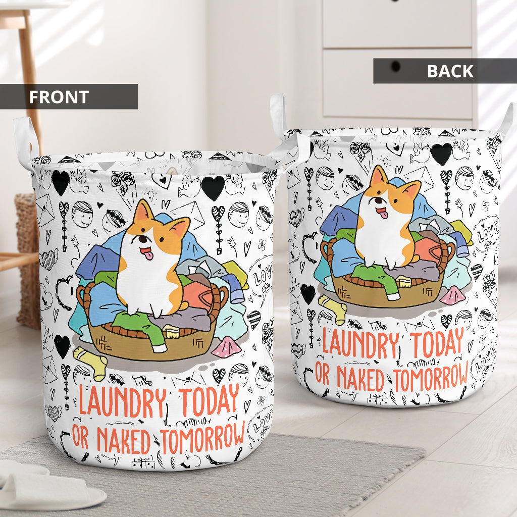 Corgi Love Pattern Pattern Laundry Basket For Room Home Organizer