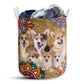Small Size Corgi Mandala Style Laundry Basket For Bathroom Bedroom Storage