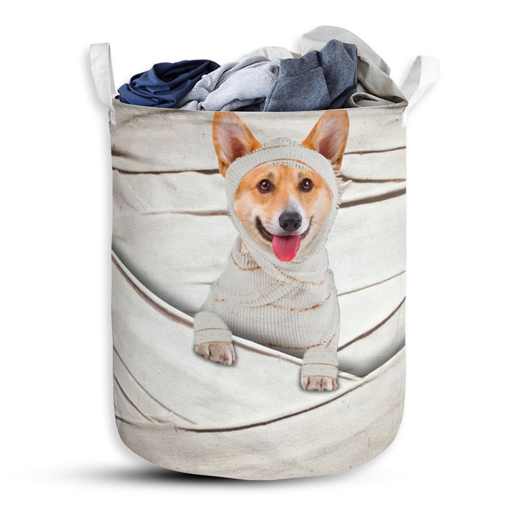 Small Size Corgi Mummy Laundry Basket For Bathroom Bedroom Storage
