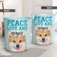 Corgi Peace Love Laundry Basket For Room Home Organizer