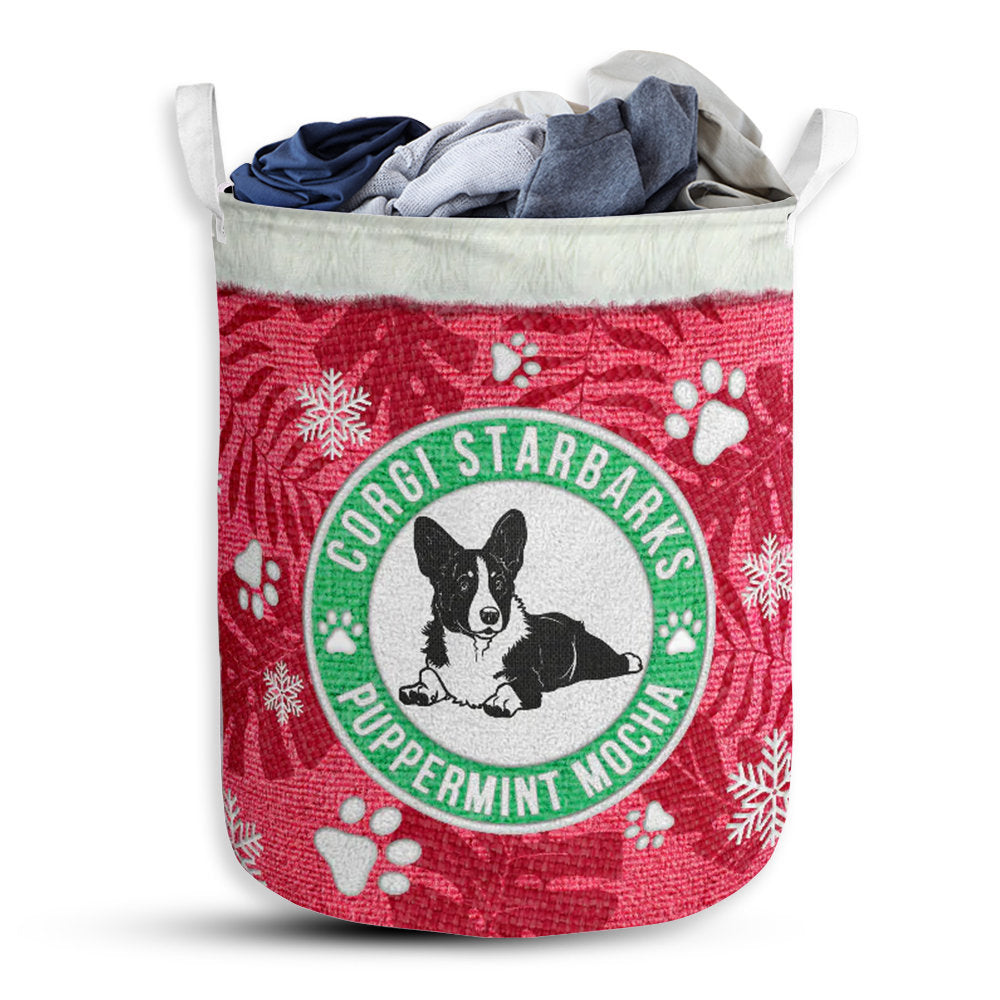 Small Size Corgi Starbarks Laundry Basket For Bathroom Bedroom Storage