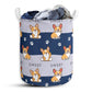 Small Size Corgi Sweet Laundry Basket For Bathroom Bedroom Storage