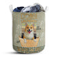 Small Size Corgi Wash And Dry Laundry Basket For Bathroom Bedroom Storage
