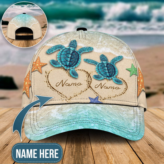 Couple Turtle I Love You To The Moon And Back Classic Cap For Vacation Style Outdoor Activities And Daily Comfort