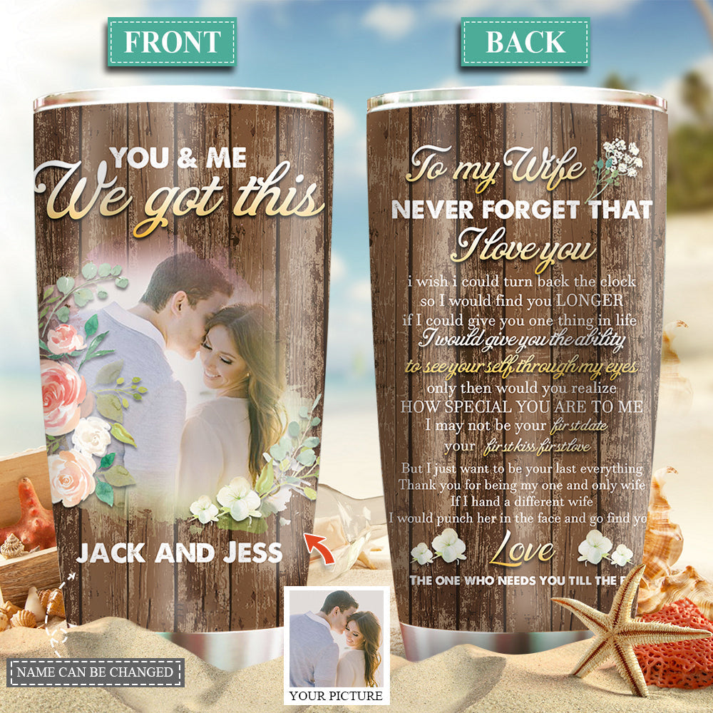 You And Me Couple Love You Forever Custom Photo 20 Oz Tumbler For Coffee Travel And Daily Drinks