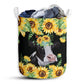 Cow And Sunflower Lover Laundry Basket For Bathroom Bedroom Storage