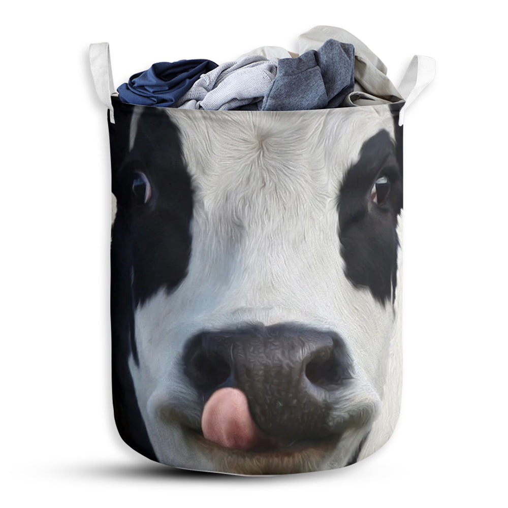 Cow Face And Butt Laundry Basket For Bathroom Bedroom Storage