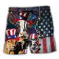Cow Independence Day Beach Shorts Design Detail For Nature Inspired Coastal Travel