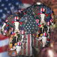 Cow Independence Day Hawaiian Shirt For Summer Vacation And Beach Travel
