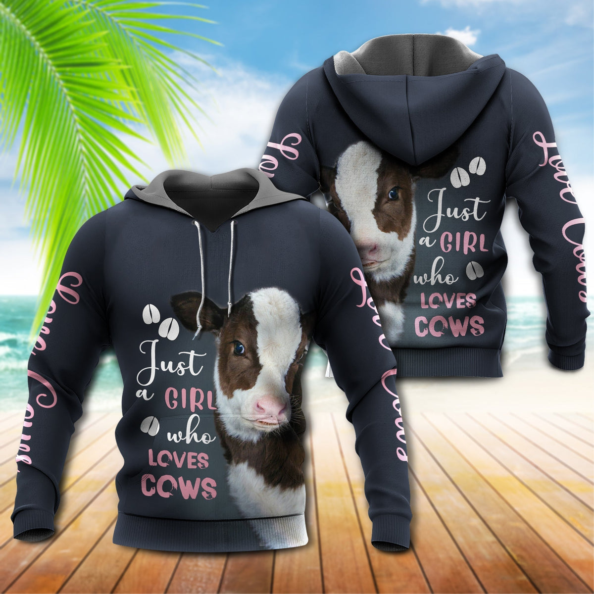 Cow Girl Loves Cows Hoodie For Country Events Daily Outfits And Relaxed Streetwear