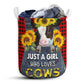 Cow Sunflower Jean Set Laundry Basket For Bathroom Bedroom Storage